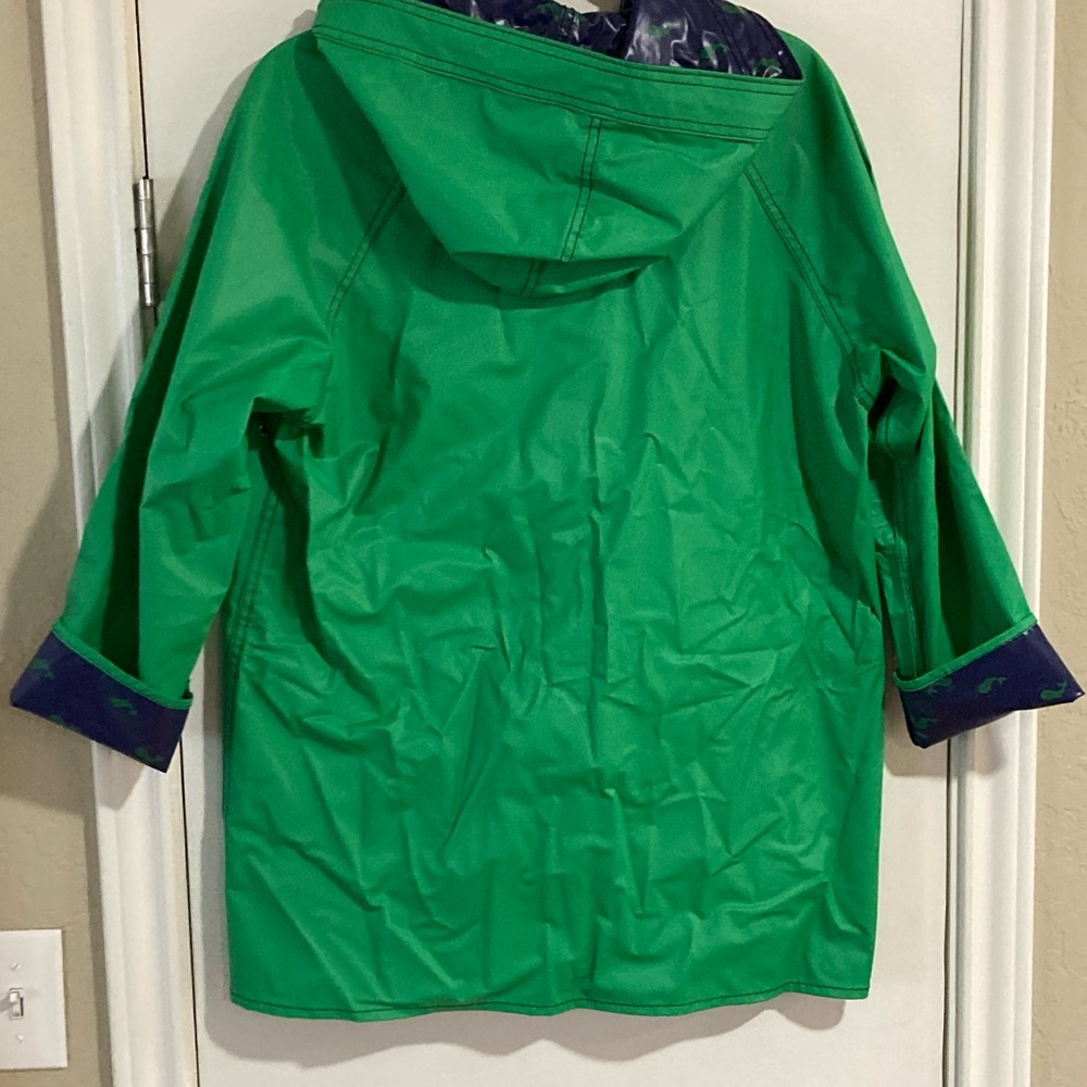 1980’s Ladies M Raincoat Green Reversible to Navy with Green Whales - Picture 2 of 10